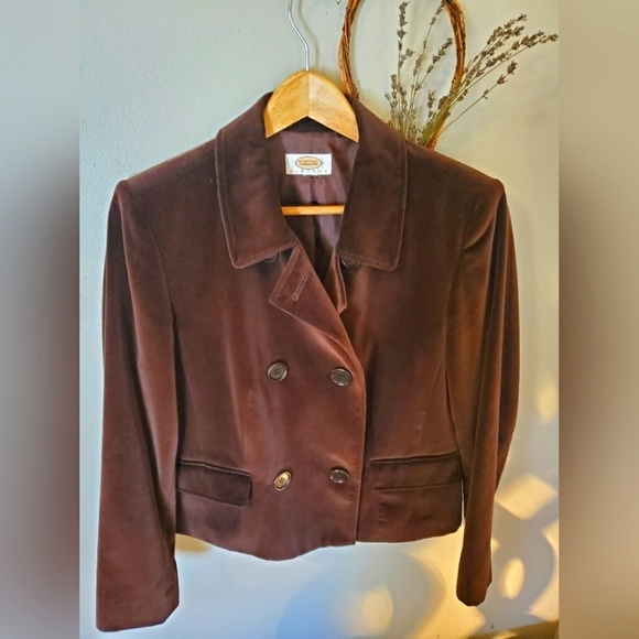 Talbots Jackets & Blazers - Talbots Brown Velvet Blazer